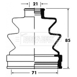 Cv Joint Boot Kit BORG & BECK BCB2847 OE Ref MR336613