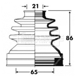 Cv Joint Boot Kit BORG & BECK BCB2850 OE Ref 71771172