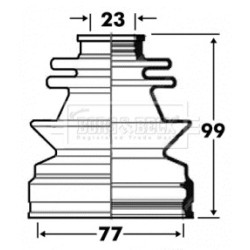 Cv Joint Boot Kit BORG & BECK BCB2851 OE Ref 397410M325