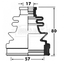 Cv Joint Boot Kit BORG & BECK BCB2855 OE Ref 397412U625
