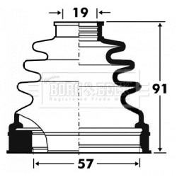Cv Joint Boot Kit BORG & BECK BCB2866