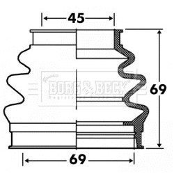 Cv Joint Boot Kit BORG & BECK BCB2885