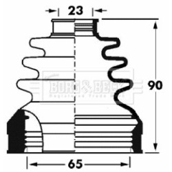 Cv Joint Boot Kit BORG & BECK BCB2893 OE Ref 71745018