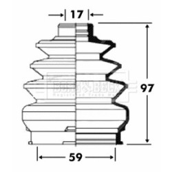 Cv Joint Boot Kit BORG & BECK BCB2894 OE Ref 46308006