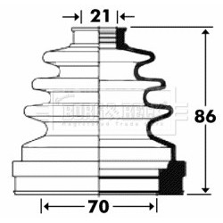 Cv Joint Boot Kit BORG & BECK BCB2899 OE Ref 2T144A84DA