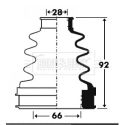 Cv Joint Boot Kit BORG & BECK BCB2900 OE Ref 1 420 591