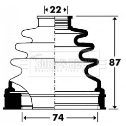 Cv Joint Boot Kit BORG & BECK BCB2904 OE Ref 1322213