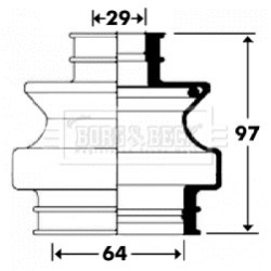 Cv Joint Boot Kit BORG & BECK BCB2910 OE Ref 1403500137