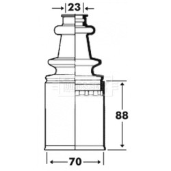 Cv Joint Boot Kit BORG & BECK BCB2913 OE Ref 7701469418