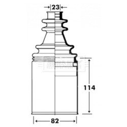 Cv Joint Boot Kit BORG & BECK BCB2915 OE Ref 39741-00QAA SK1