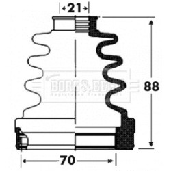 Cv Joint Boot Kit BORG & BECK BCB2918 OE Ref 442702340