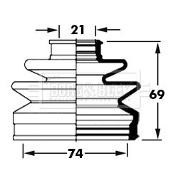 Cv Joint Boot Kit BORG & BECK BCB6006 OE Ref FA5022530A