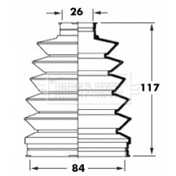 Cv Joint Boot Kit BORG & BECK BCB6012 OE Ref MR470234