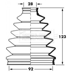 Cv Joint Boot Kit BORG & BECK BCB6014 OE Ref 1633300205