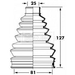 Cv Joint Boot Kit BORG & BECK BCB6021 OE Ref MR336590