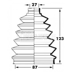 Cv Joint Boot Kit BORG & BECK BCB6022 OE Ref MR305856