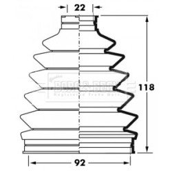 Cv Joint Boot Kit BORG & BECK BCB6025 OE Ref MR528639