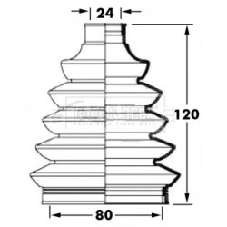 Cv Joint Boot Kit BORG & BECK BCB6029 OE Ref 46308556