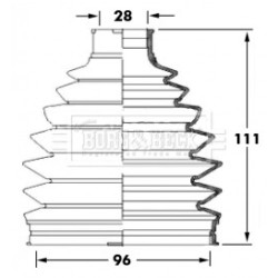 Cv Joint Boot Kit BORG & BECK BCB6032 OE Ref 392415V125