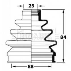 Cv Joint Boot Kit BORG & BECK BCB6033 OE Ref M08022530A