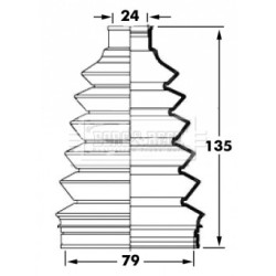 Cv Joint Boot Kit BORG & BECK BCB6034 OE Ref 329319