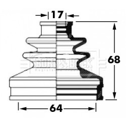 Cv Joint Boot Kit BORG & BECK BCB6035 OE Ref 39241-2U627