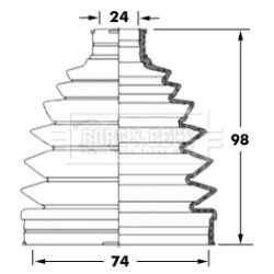 Cv Joint Boot Kit BORG & BECK BCB6041 OE Ref 28323AG000