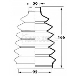 Cv Joint Boot Kit BORG & BECK BCB6042 OE Ref 28023AC010