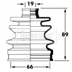Cv Joint Boot Kit BORG & BECK BCB6043 OE Ref 4411860G01