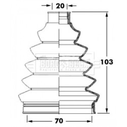 Cv Joint Boot Kit BORG & BECK BCB6047 OE Ref 4411883E50
