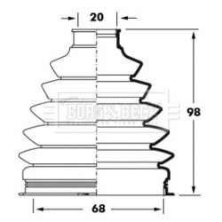 Cv Joint Boot Kit BORG & BECK BCB6052