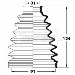 Cv Joint Boot Kit BORG & BECK BCB6056 OE Ref 0443835060