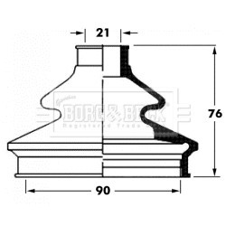 Cv Joint Boot Kit BORG & BECK BCB6062 OE Ref 4E0598203A