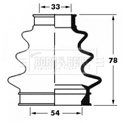 Cv Joint Boot Kit BORG & BECK BCB6065 OE Ref 33207546049