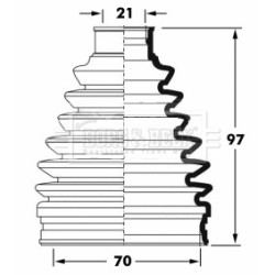 Cv Joint Boot Kit BORG & BECK BCB6066 OE Ref 3298.14