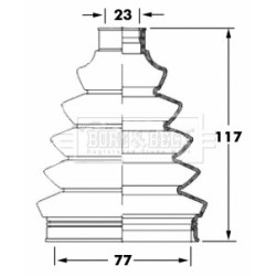 Cv Joint Boot Kit BORG & BECK BCB6068 OE Ref 5018063AA