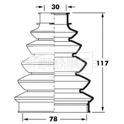 Cv Joint Boot Kit BORG & BECK BCB6070 OE Ref 3293C2
