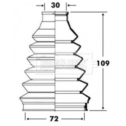 Cv Joint Boot Kit BORG & BECK BCB6074 OE Ref 3293C0