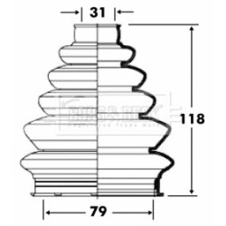 Cv Joint Boot Kit BORG & BECK BCB6082 OE Ref 1420590