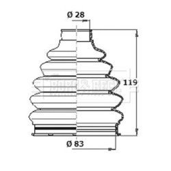 Cv Joint Boot Kit BORG & BECK BCB6084 OE Ref 1439367 BORG & BECK