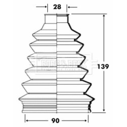 Cv Joint Boot Kit BORG & BECK BCB6085 OE Ref TDR100780