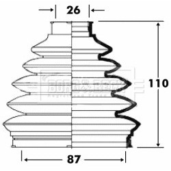 Cv Joint Boot Kit BORG & BECK BCB6097 OE Ref 90 512 357