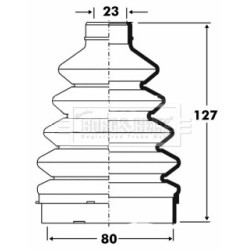 Cv Joint Boot Kit BORG & BECK BCB6099 OE Ref 026099197