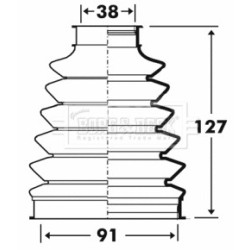 Cv Joint Boot Kit BORG & BECK BCB6102 OE Ref 12793854