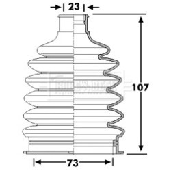Cv Joint Boot Kit BORG & BECK BCB6109 OE Ref 1 802 629 SK3