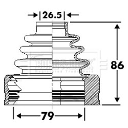 Cv Joint Boot Kit BORG & BECK BCB6110 OE Ref 7701209475