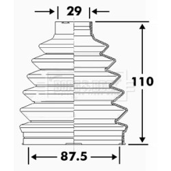 Cv Joint Boot Kit BORG & BECK BCB6111 OE Ref 7701209466