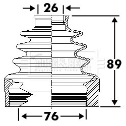 Cv Joint Boot Kit BORG & BECK BCB6112 OE Ref 77 01 209 474 SK2 BORG & BECK