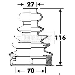 Cv Joint Boot Kit BORG & BECK BCB6113 OE Ref 46307925