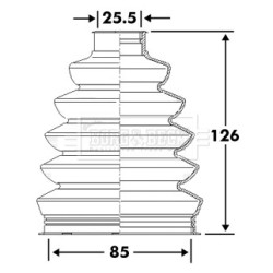 Cv Joint Boot Kit BORG & BECK BCB6114 OE Ref 46308465